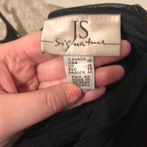 Vintage JS Signature Black Mesh/ Velvet top size 10 - Picture 3 of 8